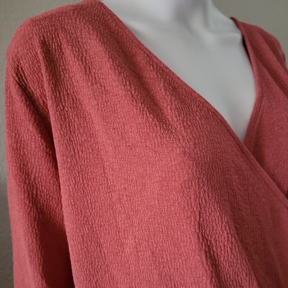 Faux Wrap Cross Front Top - Picture 2 of 4